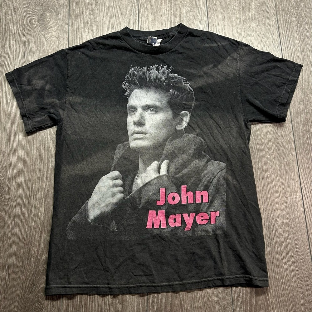 John Mayer Battle Studies Tour 2010 T-Shirt Medium Black Pink North America